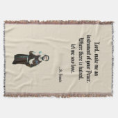 Prayer of St. Francis Throw Blanket Deken (Voorkant)