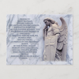 PRAYER OM MICHAEL DE ARCHANGEL TE SAINT BRIEFKAART