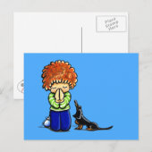 Prayer Partners Boy B/T Dachshund Briefkaart (Voorkant / Achterkant)