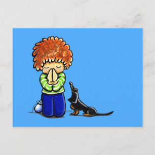Prayer Partners Boy B/T Dachshund Briefkaart