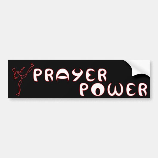 Prayer Power Christelijk bumper sticker (Voorkant)