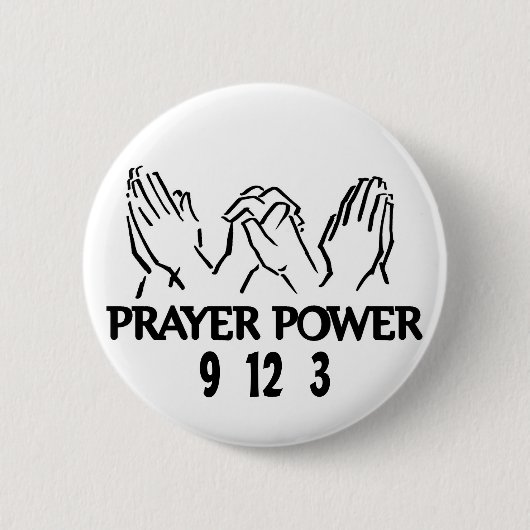Prayer Power Ronde Button 5,7 Cm (Voorkant)