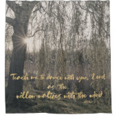Prayer Quote met Willow Tree Christelijk Douchegordijn (Voorkant)
