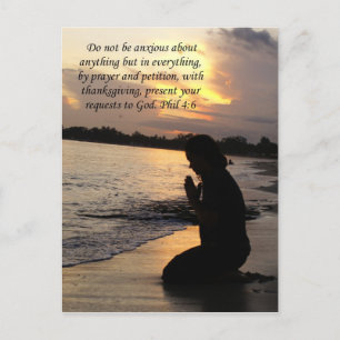 Prayer Request Church Girl Praying Briefkaart