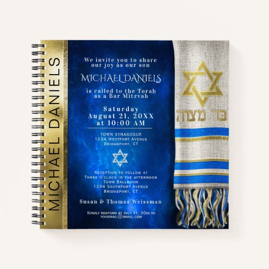Prayer Shawl Artwork 3 Ring Multomap Notitieboek (Voorkant)