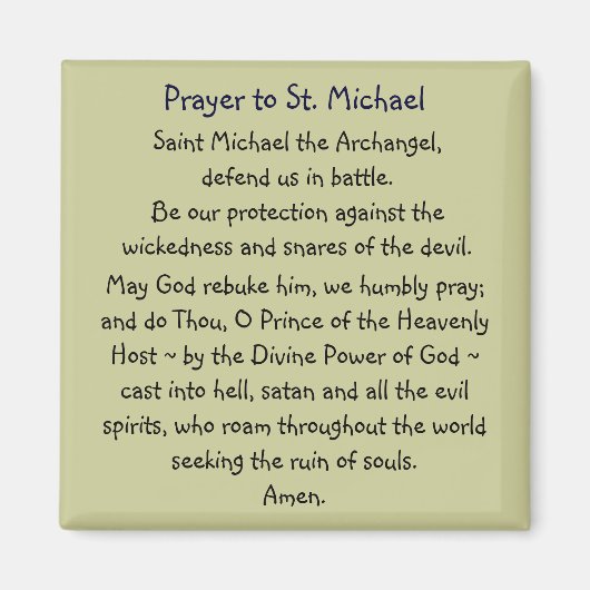 Prayer ~ St. Michael Magneet (Voorkant)