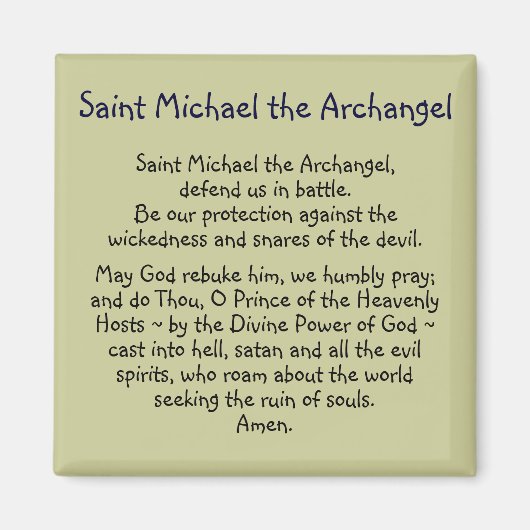 Prayer ~ St. Michael Magnet Magneet (Voorkant)