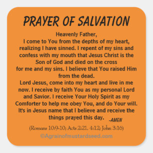 PRAYER VAN DE SALVATIE VIERKANTE STICKER