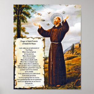 Prayer van Saint-Francis van Assisi 15:17 Parijs Poster