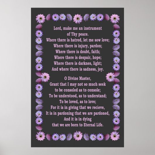 PRAYER VAN ST FRANCIS POSTER (Voorkant)