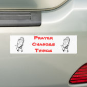 Prayer verandert dingen bumpersticker (Op auto)
