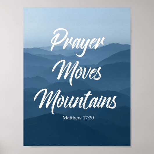 PRAYER VERPLAATST MOUNTAINES WALL ART POSTER (Voorkant)