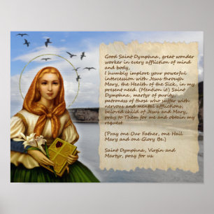 PRAYER VOOR ST DYMPHNA POSTER