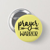 Prayer Warrior Christelijk Ronde Button 5,7 Cm (Voorkant /achterkant)