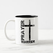Prayer Warrior Cross Tweekleurige Koffiemok (Links)