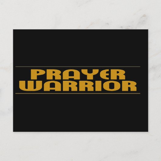 Prayer Warrior Products Briefkaart (Voorkant)