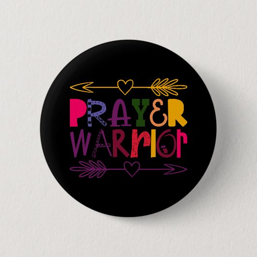 Prayer Warrior Ronde Button 5,7 Cm (Voorkant)
