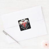 Prayer Warrior Vierkante Sticker (Envelop)