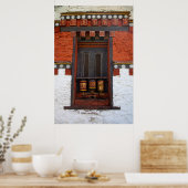 Prayer Wheels bij tempel Poster (Keuken)