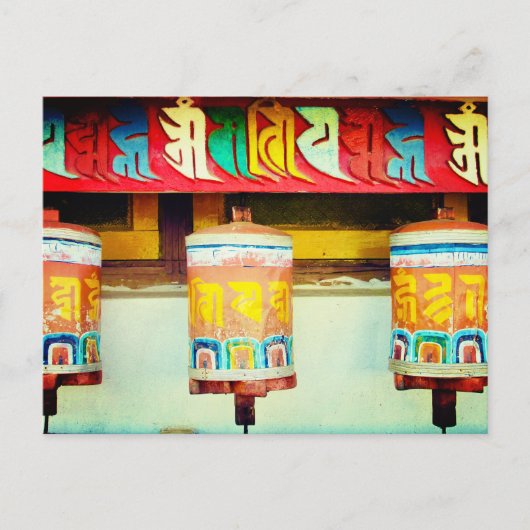 Prayer Wheels Briefkaart (Voorkant)