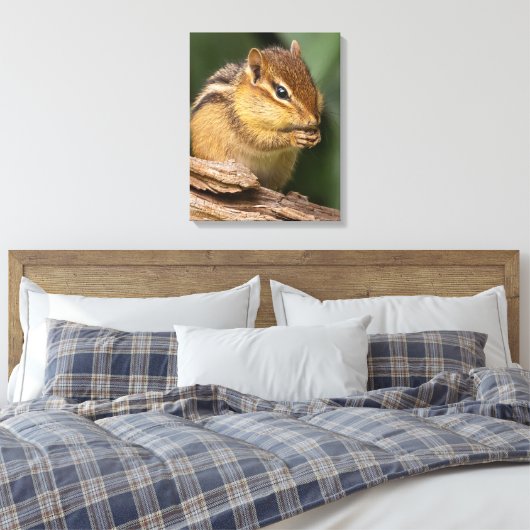 Prayerful Chipmunk Canvas Afdruk (Insitu (Slaapkamer))