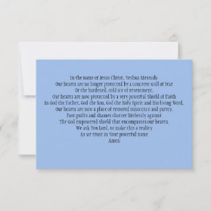 Prayerkaart: Om onze schilden van geloof te verste Bedankkaart