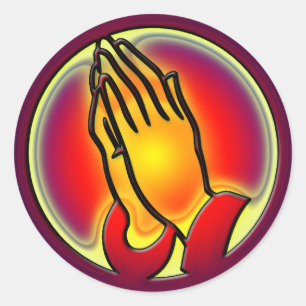 PRAYHANDEN RONDE STICKER