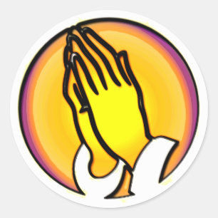 PRAYHANDEN RONDE STICKER