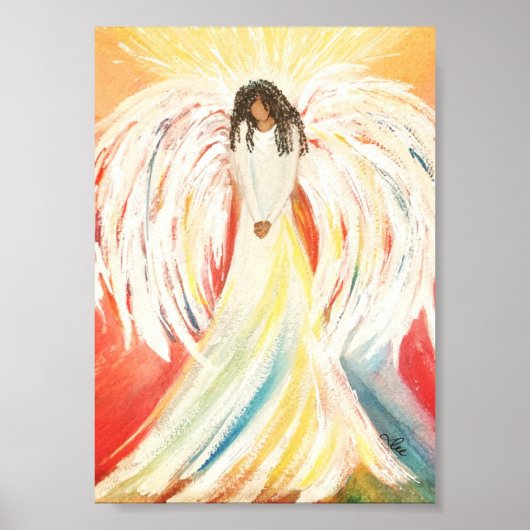 Praying Angel Premium Canvas Poster (5x7) (Voorkant)