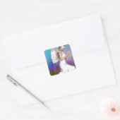 Praying Angel Vierkante Sticker (Envelop)