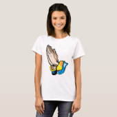Praying Hands Ladies Burnout T-Shirt (Devant entier)