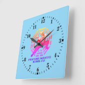 Praying Mantis Kung-Fu Vierkante Klok (Hoek)