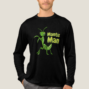 Praying Mantis Man Green Garden Insect Tri-Blend Shirt