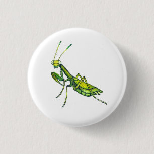Praying Mantis Pin Ronde Button 3,2 Cm