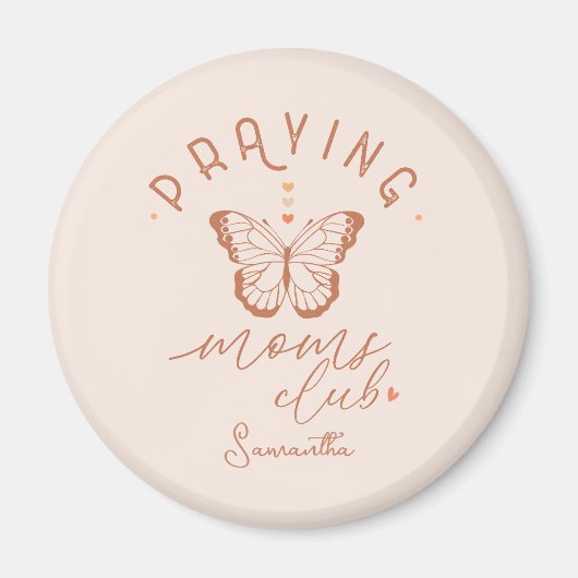 Praying Moms Club: Butterfly Boho  Design Magneet (Voorkant)