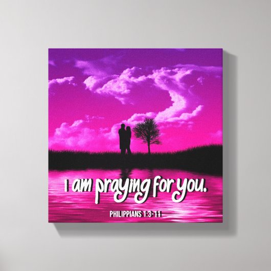 Praying- Premium Wrapped Canvas (gloss) (Voorkant)