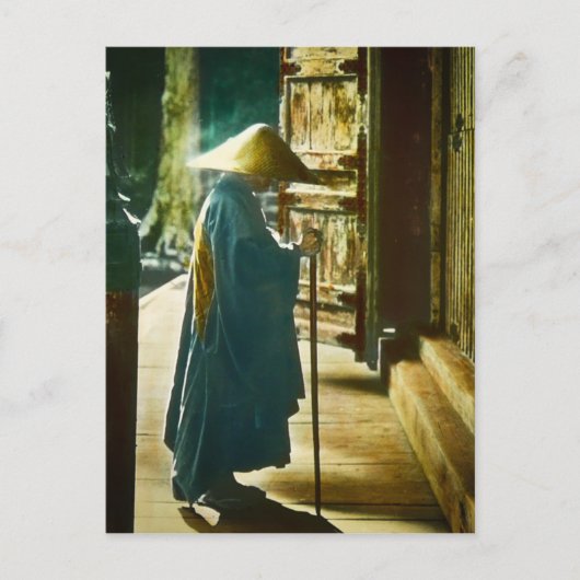 Praying Priest in Old Japan  Magic Lantern Briefkaart (Voorkant)