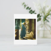 Praying Priest in Old Japan  Magic Lantern Briefkaart (Staand voorkant)