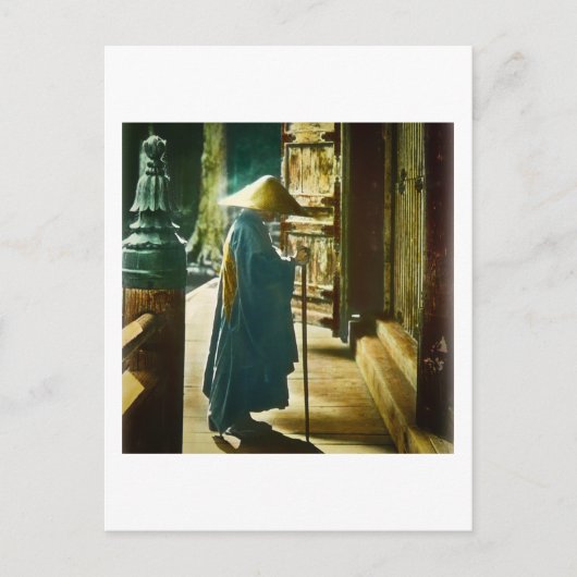 Praying Priest in Old Japan  Magic Lantern Briefkaart (Voorkant)