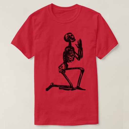 Praying Skeleton T-shirt (Design voorkant)