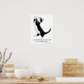 Praying Tuxedo Kitten Philippians 4:13 Poster (Keuken)