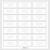 Pre-addressed Wedding Guest Mailing Label Stickers (Feuille)