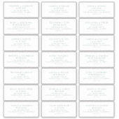 Pre-addressed Wedding Guest Mailing Label Stickers (Devant)