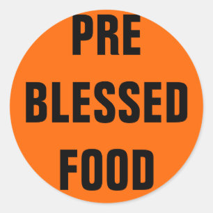 PRE BLESSED VOEDSEL RONDE STICKER