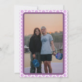 Pre-bruiloft Pickleball Foto Uitnodiging Lavendel (Achterkant)