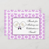 Pre-bruiloft Pickleball Lavendel gepersonaliseerde Bedankkaart (Voorkant / Achterkant)