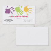 Pré carte de visite d'école (Devant / Derrière)