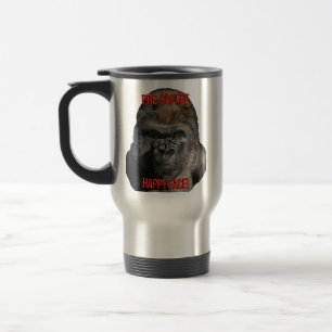 Pre-Coffee Gelukkig Gezicht! Reisbeker