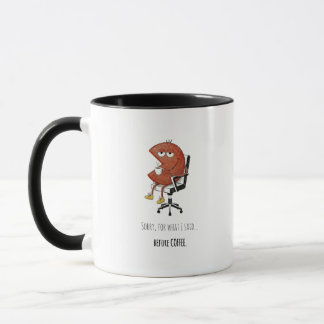Pre-Coffee Warning Funny Office Desk Mug Mok