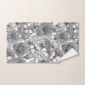 Pré Dandelion en noir et blanc (Serviette à main)